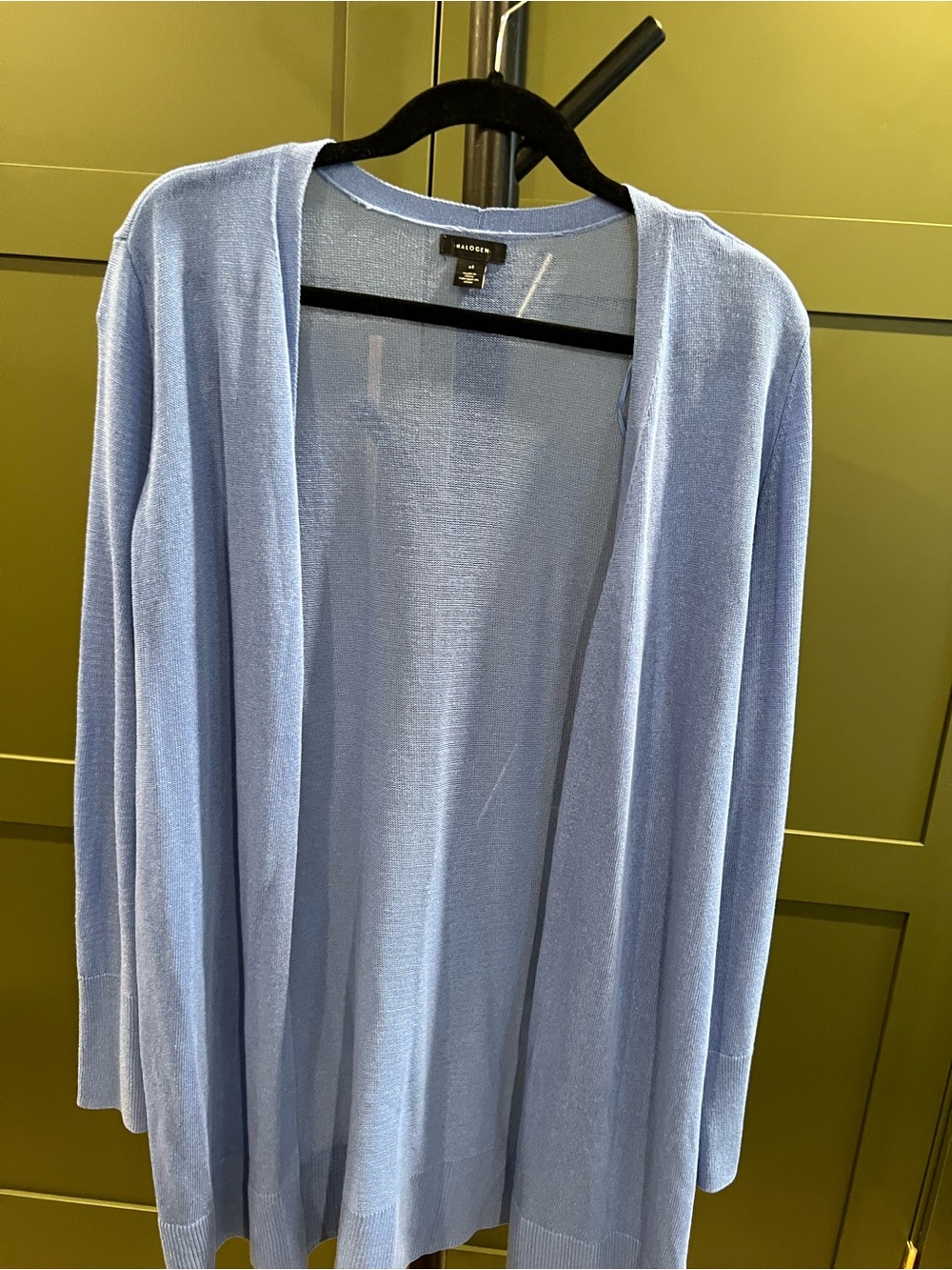 Halogen Sky Blue Open-Front Women's Cardigan